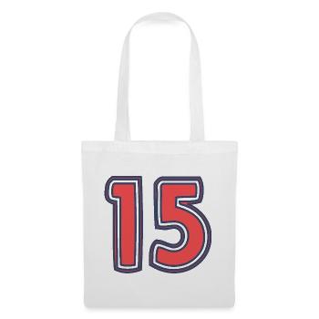 15. 15 ANS. 15e ANNIVERSAIRE. ANNIVERSAIRE 15 ANS. - Sac en tissu - blanc - Devant