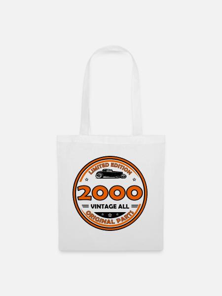 Jahrgang 2000 - Stoffbeutel - Weiß