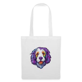 Cumberland Schäferhund Hunderasse Cartoon Kawaii Illus - Stoffbeutel - Weiß - Vorne
