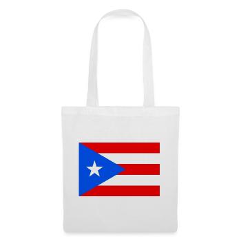 Puerto Rico – Flagge von Puerto Rico im Kontrast - Stoffbeutel - Weiß - Vorne