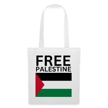 Free palestine flag | Gaza - Stoffbeutel - Weiß - Vorne