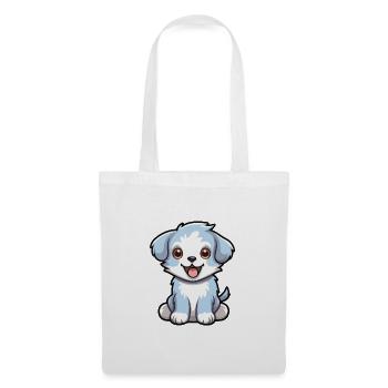 baby hund karikatur kawaii aquarell illustration - Stoffbeutel - Weiß - Vorne