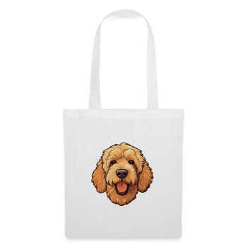 Goldendoodle Hunderasse Cartoon Kawaii Illustration - Stoffbeutel - Weiß - Vorne