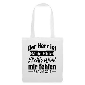 Psalm 23 [Die Bibel]: Der Herr ist mein Hirte - Stoffbeutel - Weiß - Vorne