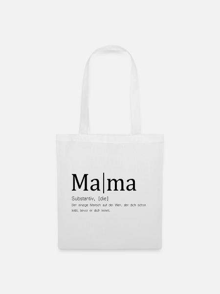 Mama Definition - Stoffbeutel - Weiß