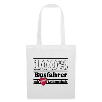 Busfahrer Bus Omnibus Kraftfahrer 100% 200% (25) - Stoffbeutel - Weiß - Vorne