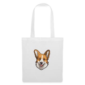 Norwegischer Lundehund Hunderasse Cartoon Kawaii Illus - Stoffbeutel - Weiß - Vorne