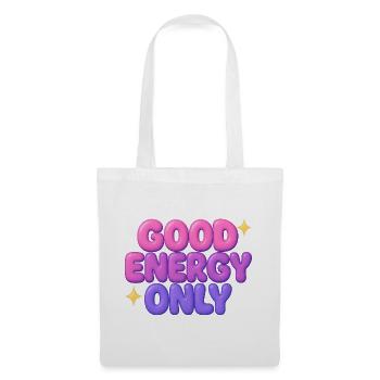 good energy only / y2k bubble art - Stoffbeutel - Weiß - Vorne