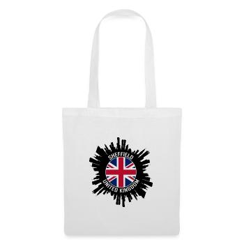 Sheffield Skyline UK Flagge Reisesouvenir - Stoffbeutel - Weiß - Vorne
