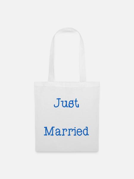 ICH HABE GERADE GEHEIRATET. Junggesellinnenabschied. VALENTINSTAG. PAAR - Stoffbeutel - Weiß