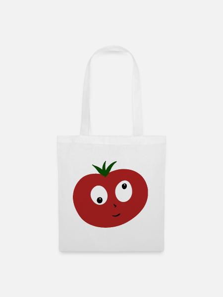 Verrückte Tomate - Stoffbeutel - Weiß