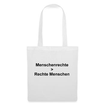 Menschenrechte - Stoffbeutel - Weiß - Vorne