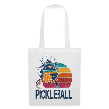 Pickleball - 2 - Stoffbeutel - Weiß - Vorne