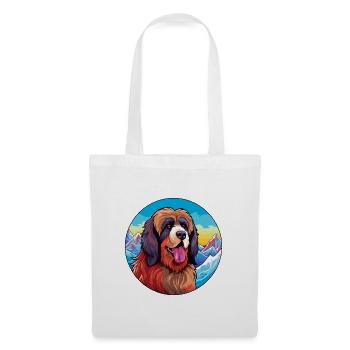 Tibetischer Mastiff Hunderasse Cartoon Kawaii Watercolo - Stoffbeutel - Weiß - Vorne
