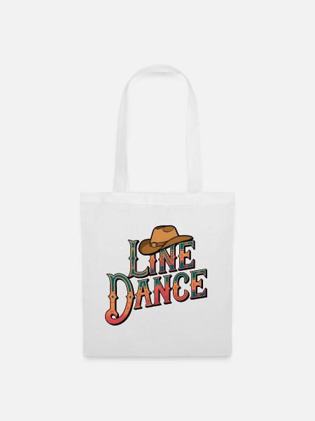 Line Dance Cowboy Hat - Stoffbeutel - Weiß