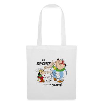 Asterix und Obelix – Sport ist Gesundheit - Stoffbeutel - Weiß - Vorne