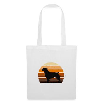Boykin Spaniel Hund Liebhaber Silhouette Vintage Sonnenuntergang - Stoffbeutel - Weiß - Vorne