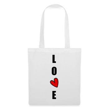 ICH LIEBE DICH. ICH LIEBE DICH. LIEBE. LIEBE. HERZ. - Stoffbeutel - Weiß - Vorne
