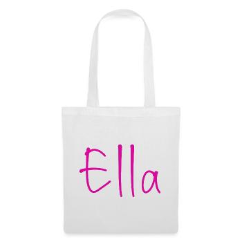 Ella Neon-Schriftzug - Stoffbeutel - Weiß - Vorne