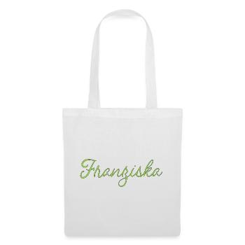 Franziska Grüne Kalligrafie - Stoffbeutel - Weiß - Vorne