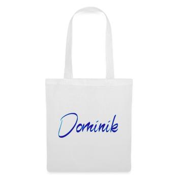 Dominik Neon Script Druck - Stoffbeutel - Weiß - Vorne