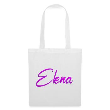 Elena Neon Pink Script - Stoffbeutel - Weiß - Vorne