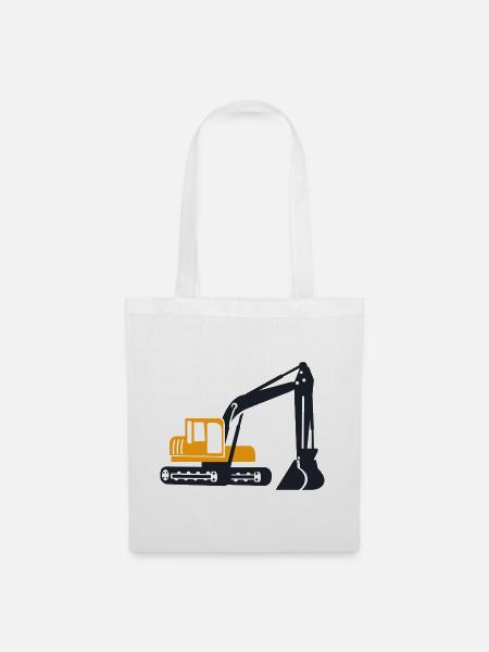 Bagger - Stoffbeutel - Weiß