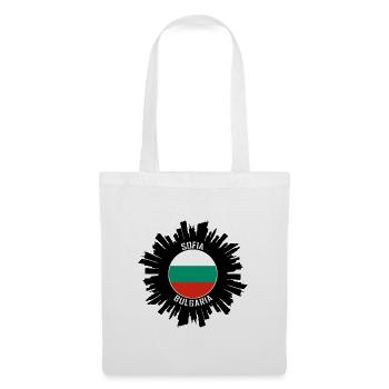 Sofia Skyline Bulgarien Flagge Reise Souvenir - Stoffbeutel - Weiß - Vorne