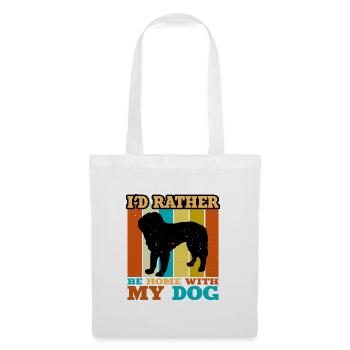 Bosnischer grobhaariger Hund Hund Silhouette Retro - Stoffbeutel - Weiß - Vorne