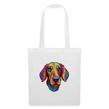 Andalusischer Jagdhund Rasse Cartoon Kawaii Illustra - Stoffbeutel - Weiß - Vorne
