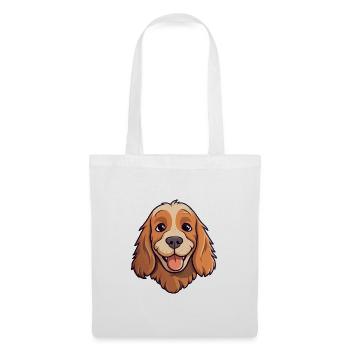 Englischer Cocker Spaniel Hunderasse Aquarell Cartoo - Stoffbeutel - Weiß - Vorne