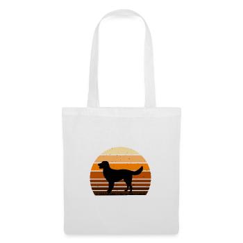 Deutsch Langhaar Vorstehhund Silhouette Retro - Stoffbeutel - Weiß - Vorne