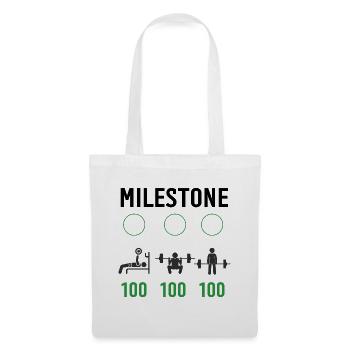 Gym Milestone Workout Liebe - mein Hobby Fitness Ruti - Stoffbeutel - Weiß - Vorne