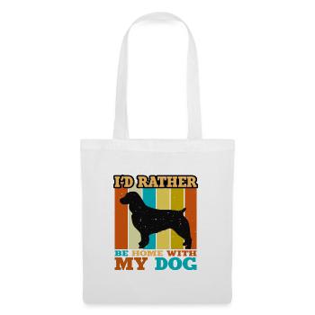 Boykin Spaniel Hundeliebhaber Silhouette Vintage Sonnenuntergang - Stoffbeutel - Weiß - Vorne