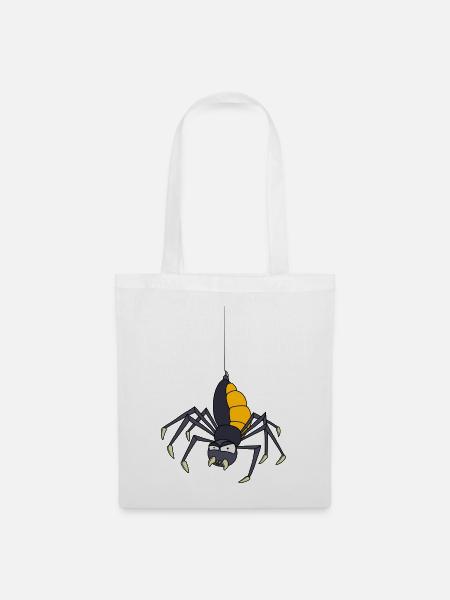 Spinne - Stoffbeutel - Weiß