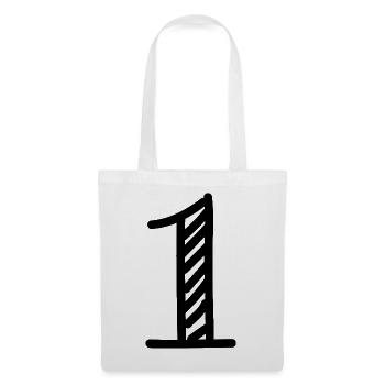 1. 1 JAHR. 1. JAHRESTAG. GEBURTSTAG 1 JAHR. - Stoffbeutel - Weiß - Vorne