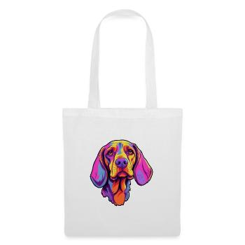 Auvergne Vorzeigehund Rasse Cartoon Kawaii Illustration - Stoffbeutel - Weiß - Vorne