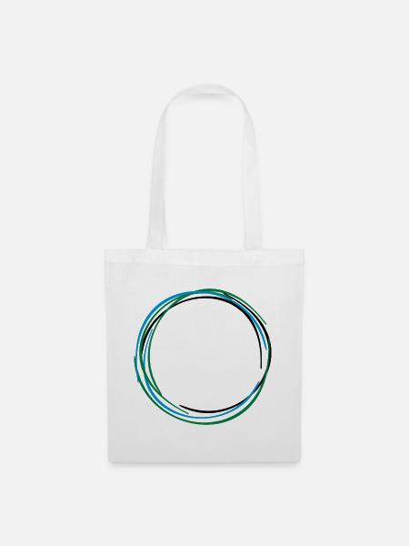 Ring Kreis Circle Zirkel 3 - Stoffbeutel - Weiß