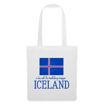 Iceland flag - Stoffbeutel - Weiß - Vorne