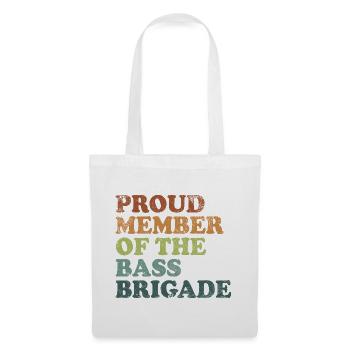 Proud Member of the Bass Brigade - retro dark - Stoffbeutel - Weiß - Vorne