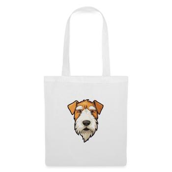 Draht Foxterrier Hunderasse Cartoon Kawaii Illustra - Stoffbeutel - Weiß - Vorne