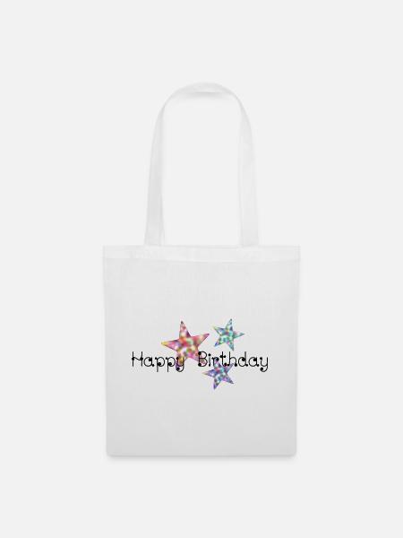 JAHRESTAG. ALLES GUTE ZUM GEBURTSTAG!. ALLES GUTE ZUM GEBURTSTAG!. - Stoffbeutel - Weiß