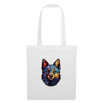 Schipperke Hunderasse Aquarell Glas Illustration - Stoffbeutel - Weiß - Vorne