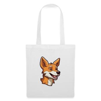 Dingo Hunderasse Cartoon Kawaii Illustration - Stoffbeutel - Weiß - Vorne