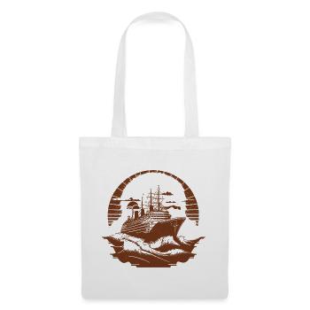 Kreuzfahrtschiff Retro Vintage - Stoffbeutel - Weiß - Vorne