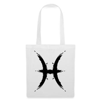 Fisch Sternzeichen Fische Design Pisces Symbol - Stoffbeutel - Weiß - Vorne