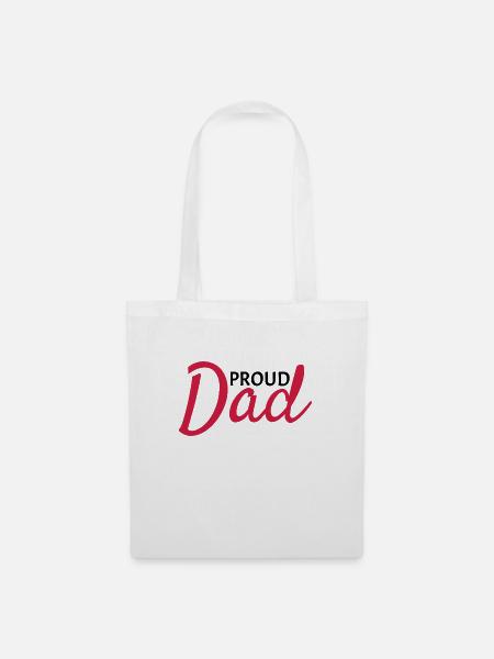 Proud dad - Stoffbeutel - Weiß