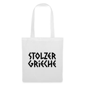 Stolzer Grieche - Stoffbeutel - Weiß - Vorne