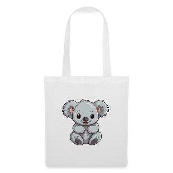 Koala-Karikatur-Kawaii-Aquarell-Illustration - Stoffbeutel - Weiß - Vorne