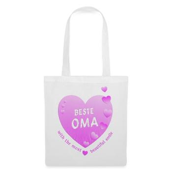beste Oma - Stoffbeutel - Weiß - Vorne